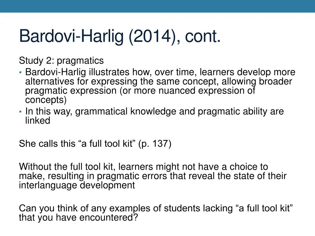 bardovi harlig 2014 cont 2