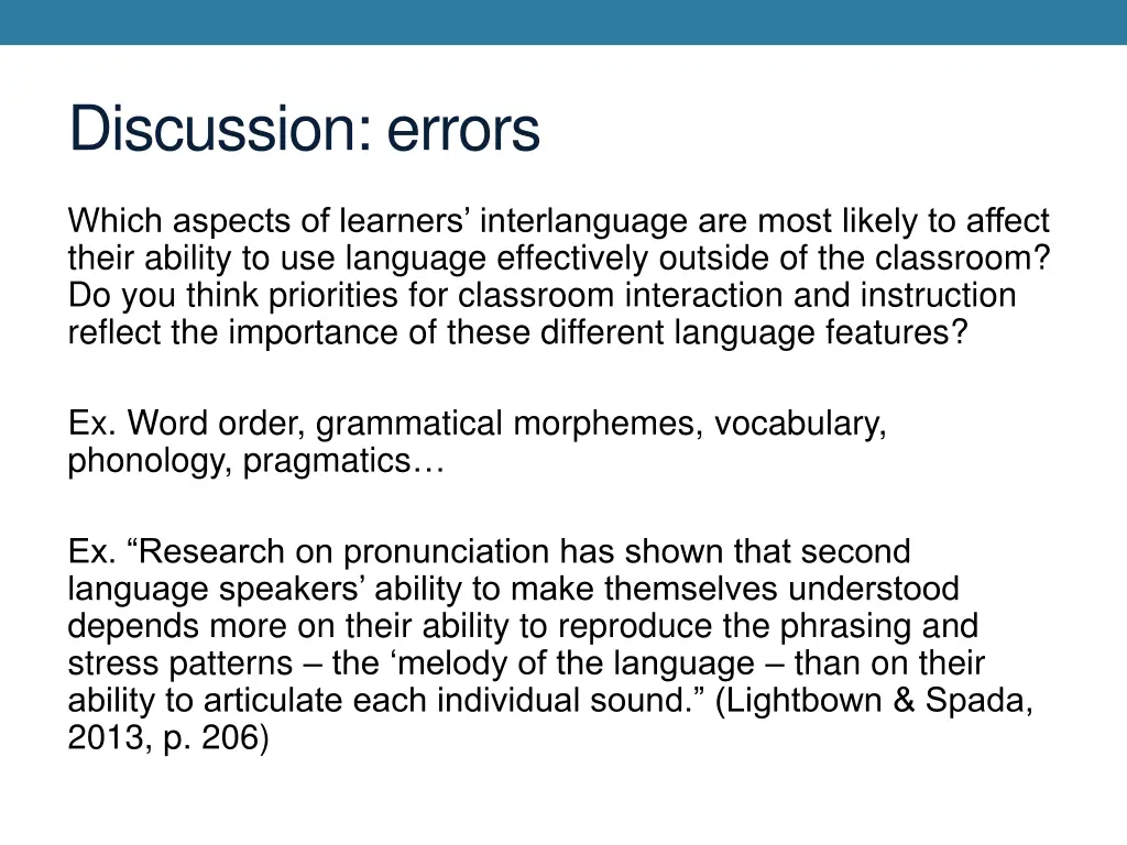 discussion errors
