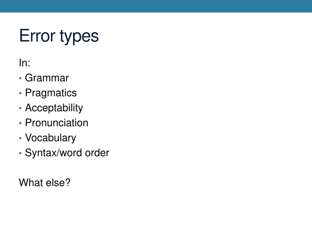 error types