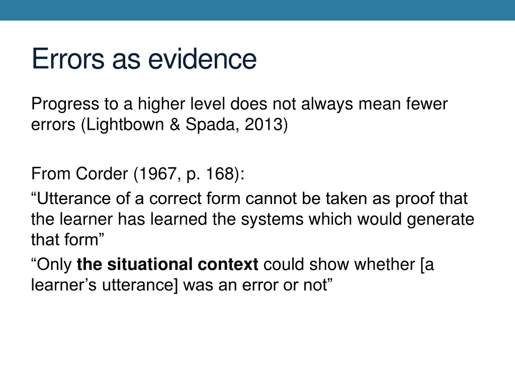 errors as evidence