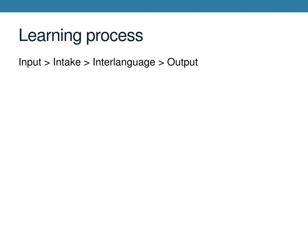 learning process