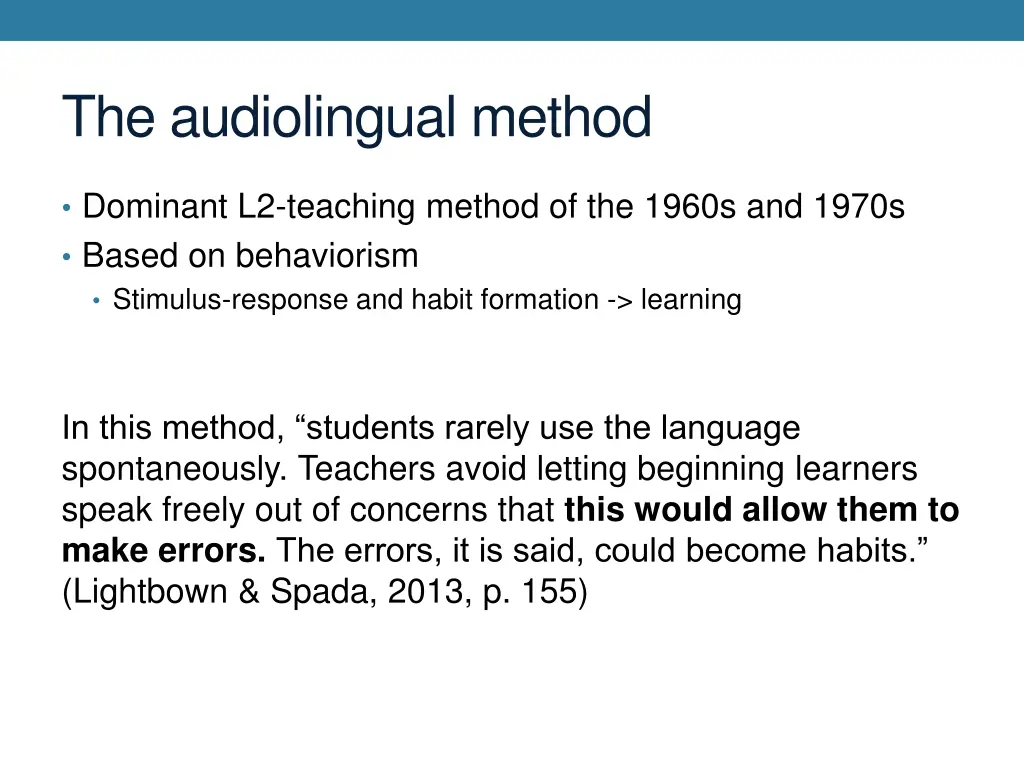 the audiolingual method 1