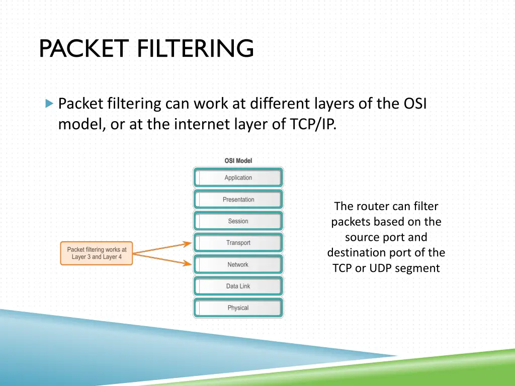 packet filtering 1