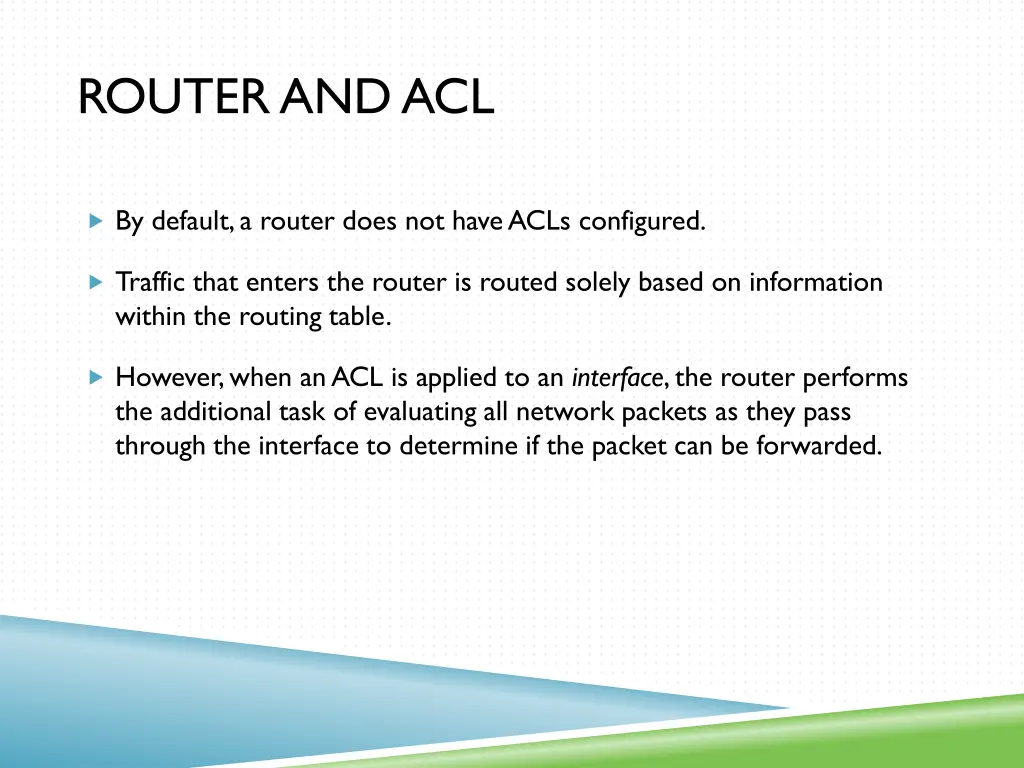 router and acl