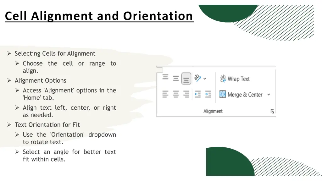 cell alignment and orientation