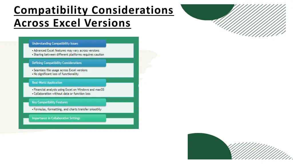 compatibility considerations across excel versions 1