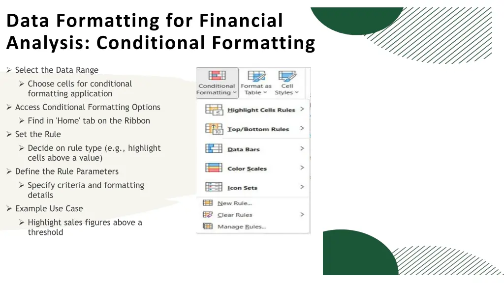 data formatting for financial analysis 1