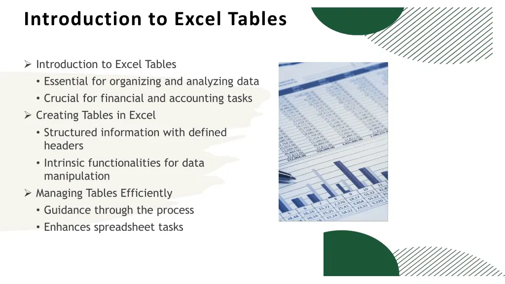 introduction to excel tables