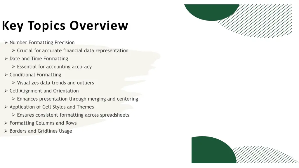 key topics overview