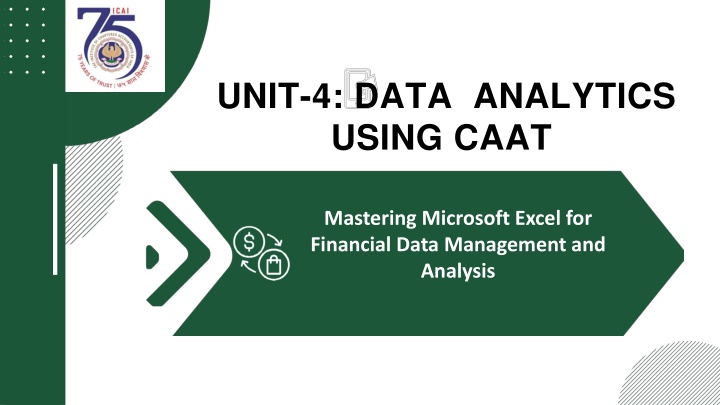 unit 4 data analytics using caat