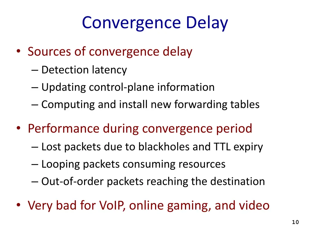 convergence delay