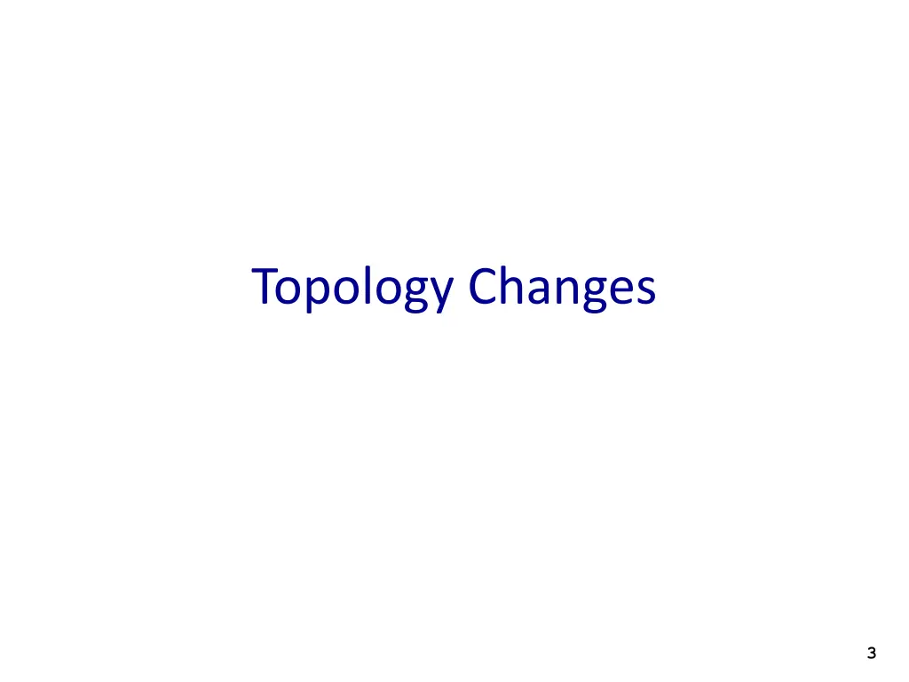topology changes