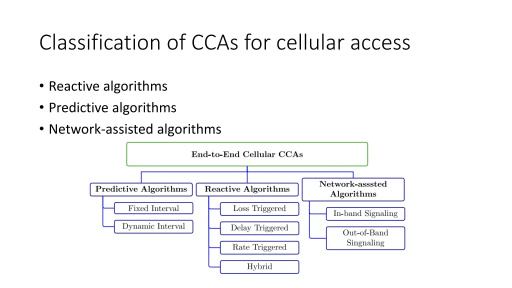 classification of ccas for cellular access 1