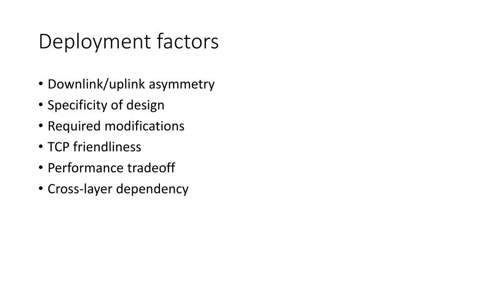 deployment factors