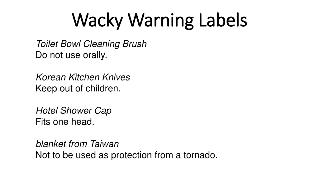 wacky warning labels wacky warning labels 3