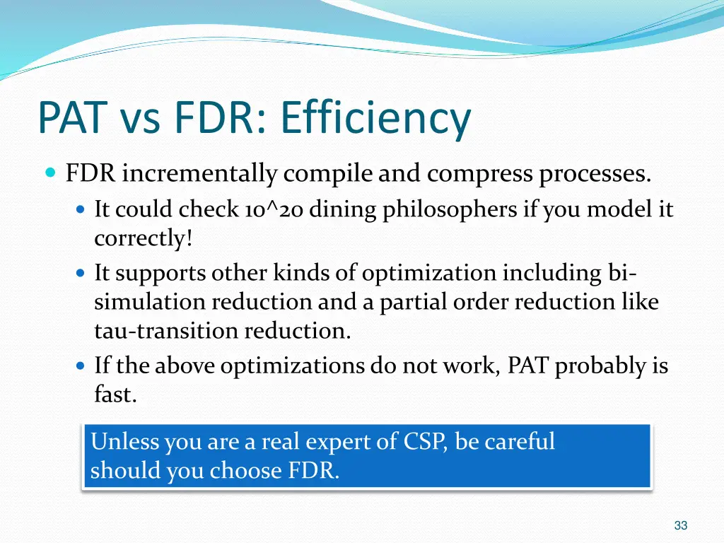 pat vs fdr efficiency