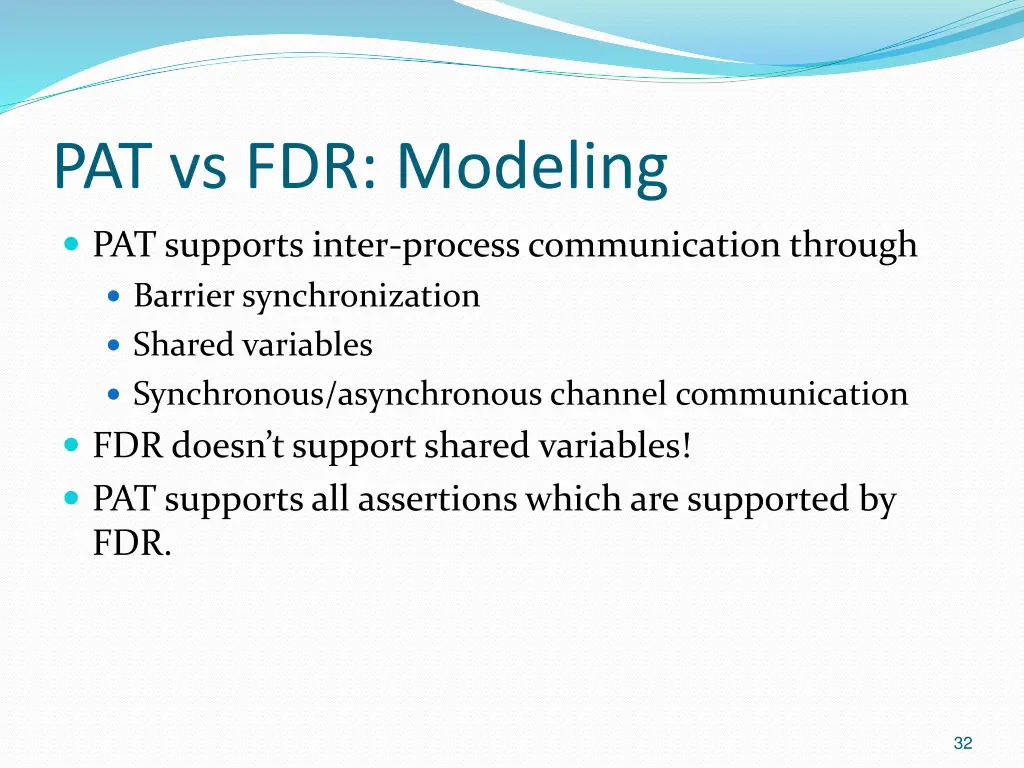 pat vs fdr modeling