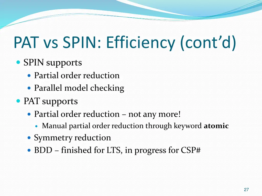 pat vs spin efficiency cont d