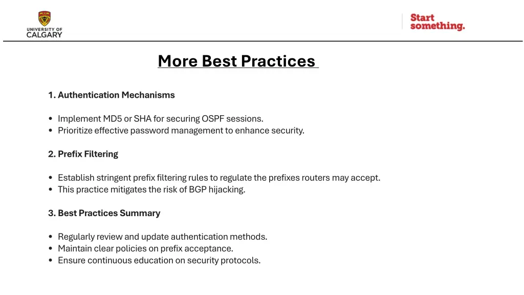 more best practices