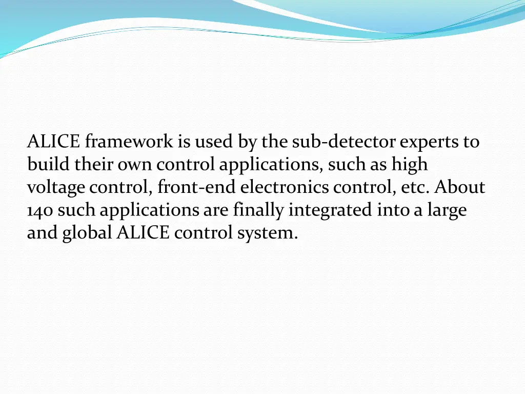 alice framework is used by the sub detector