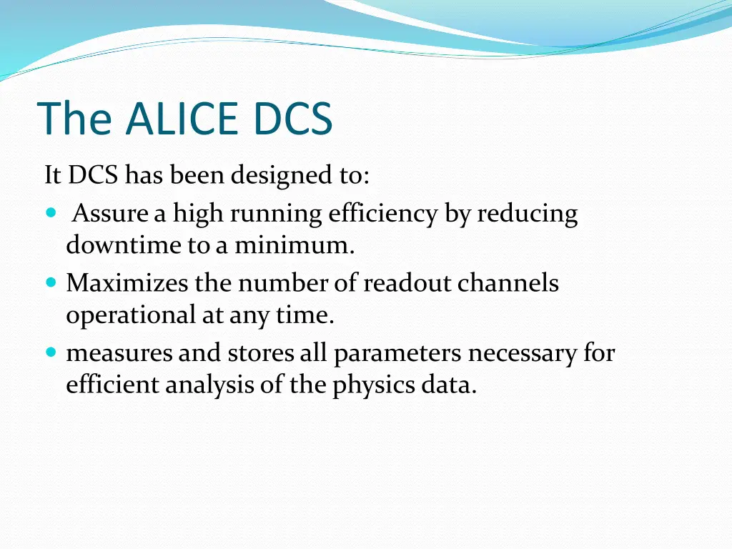 the alice dcs