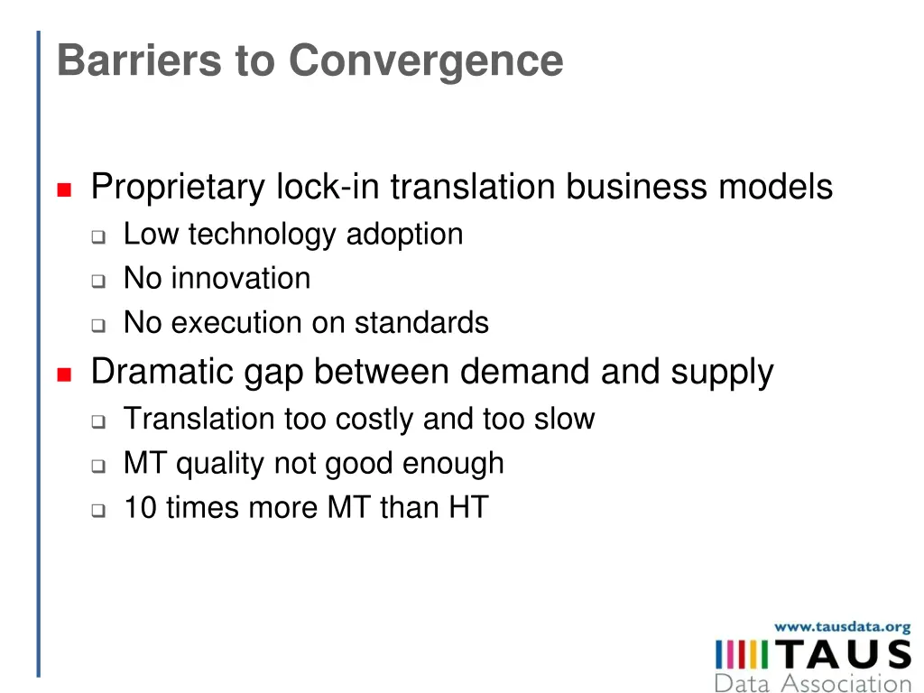 barriers to convergence