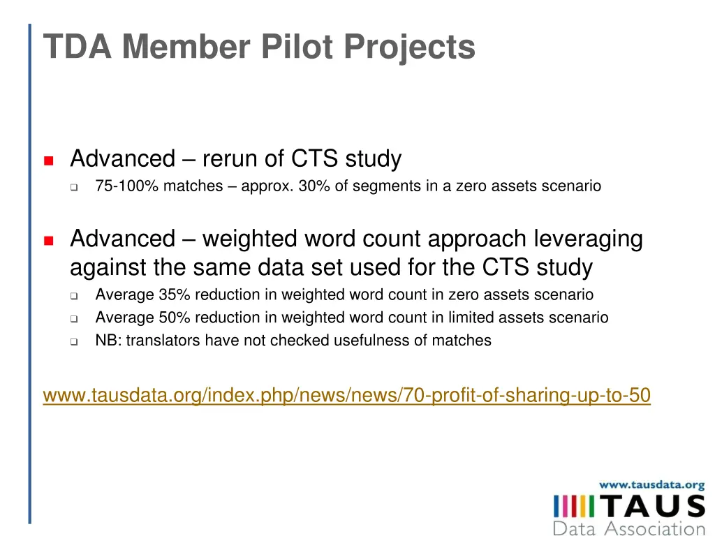 tda member pilot projects