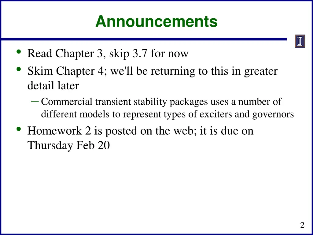 announcements