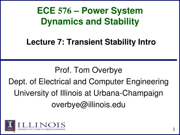 ece 576 power system dynamics and stability
