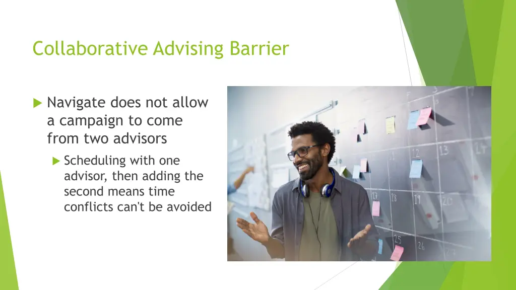 collaborative advising barrier
