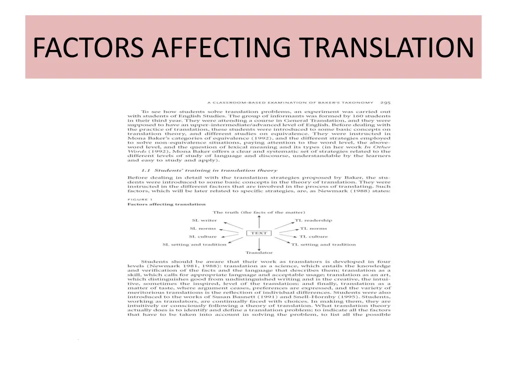 factors affecting translation