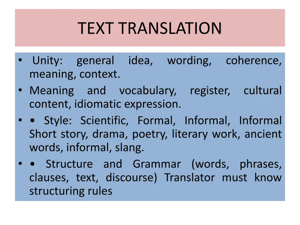 text translation