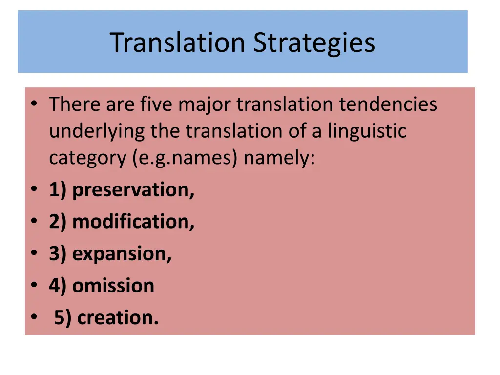translation strategies