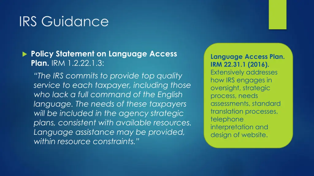 irs guidance