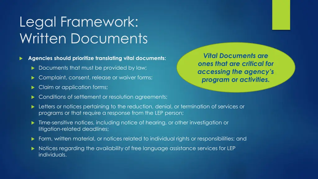legal framework written documents