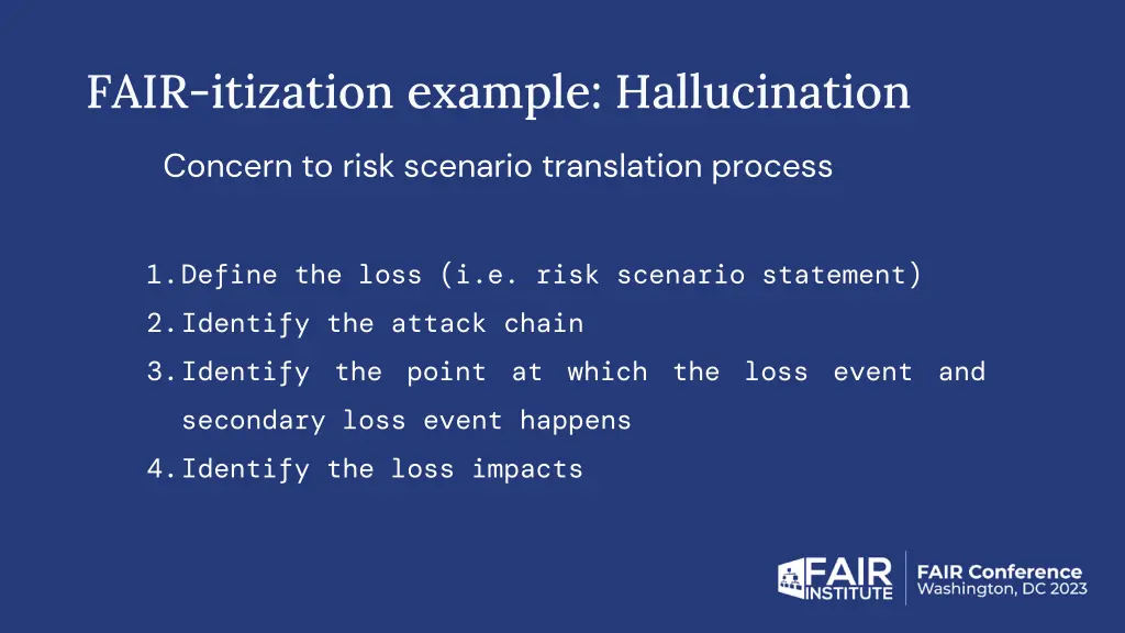 fair itization example hallucination