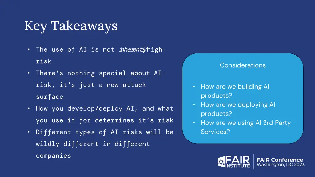 key takeaways