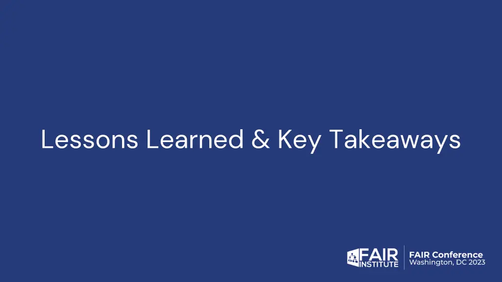 lessons learned key takeaways