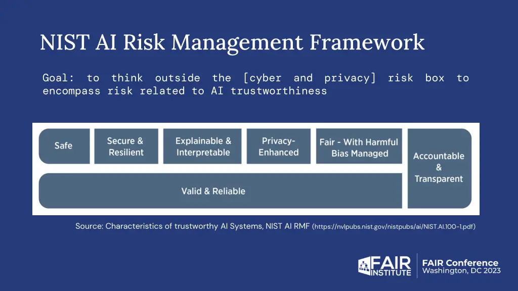 nist ai risk management framework