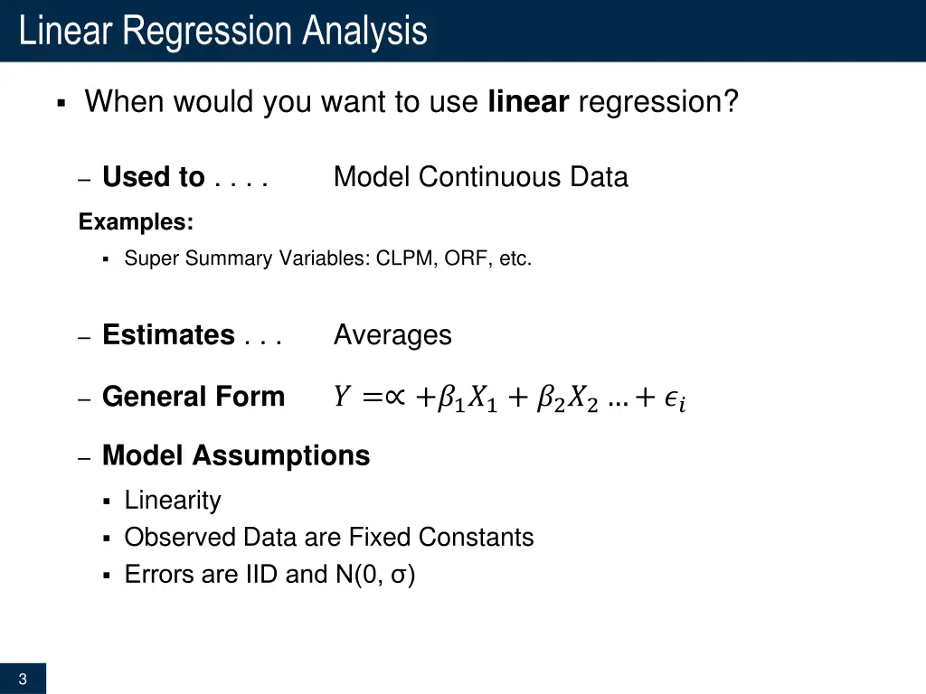 linear regression analysis