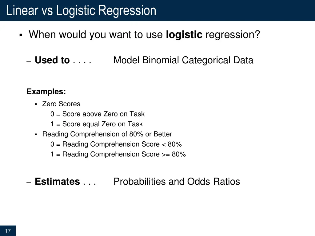 linear vs logistic regression