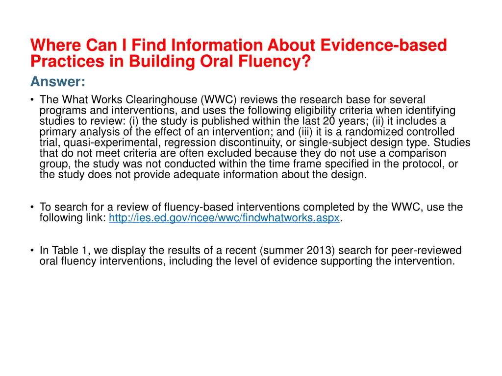 where can i find information about evidence based