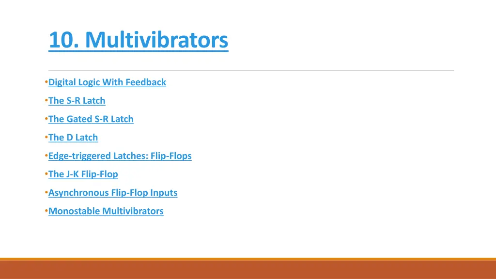 10 multivibrators