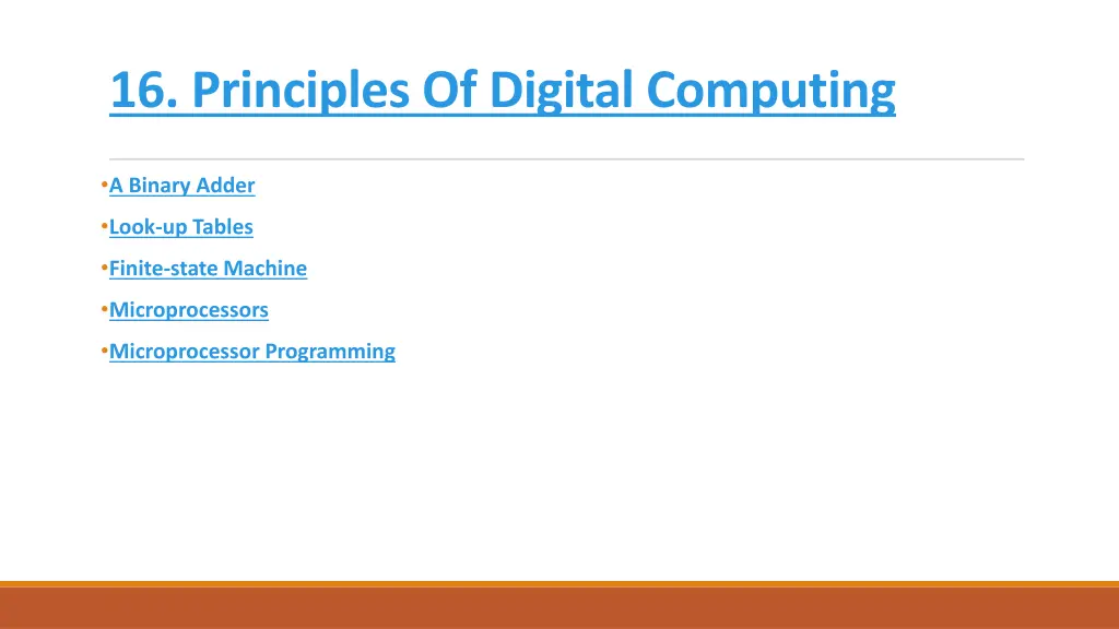 16 principles of digital computing