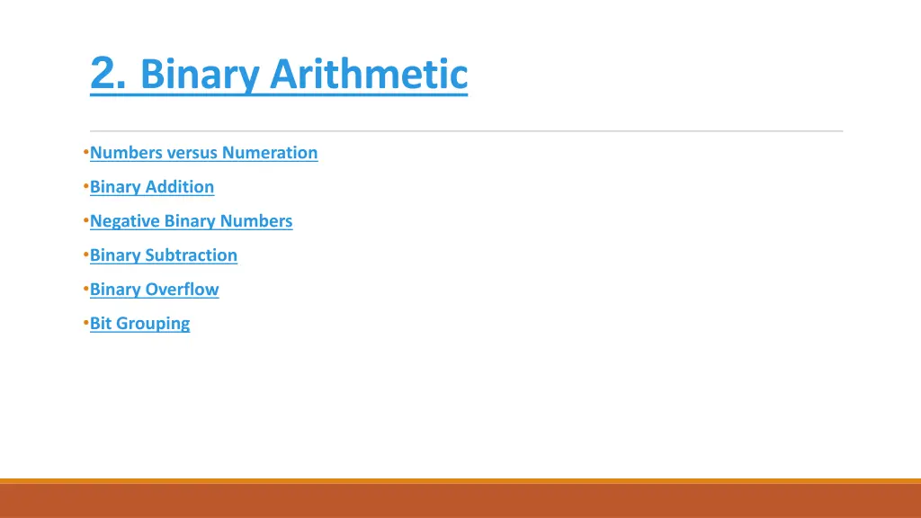 2 binary arithmetic