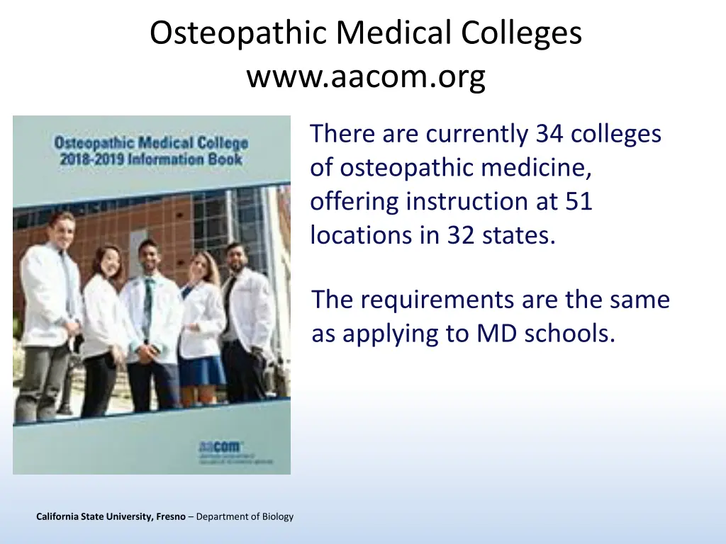 osteopathic medical colleges www aacom org