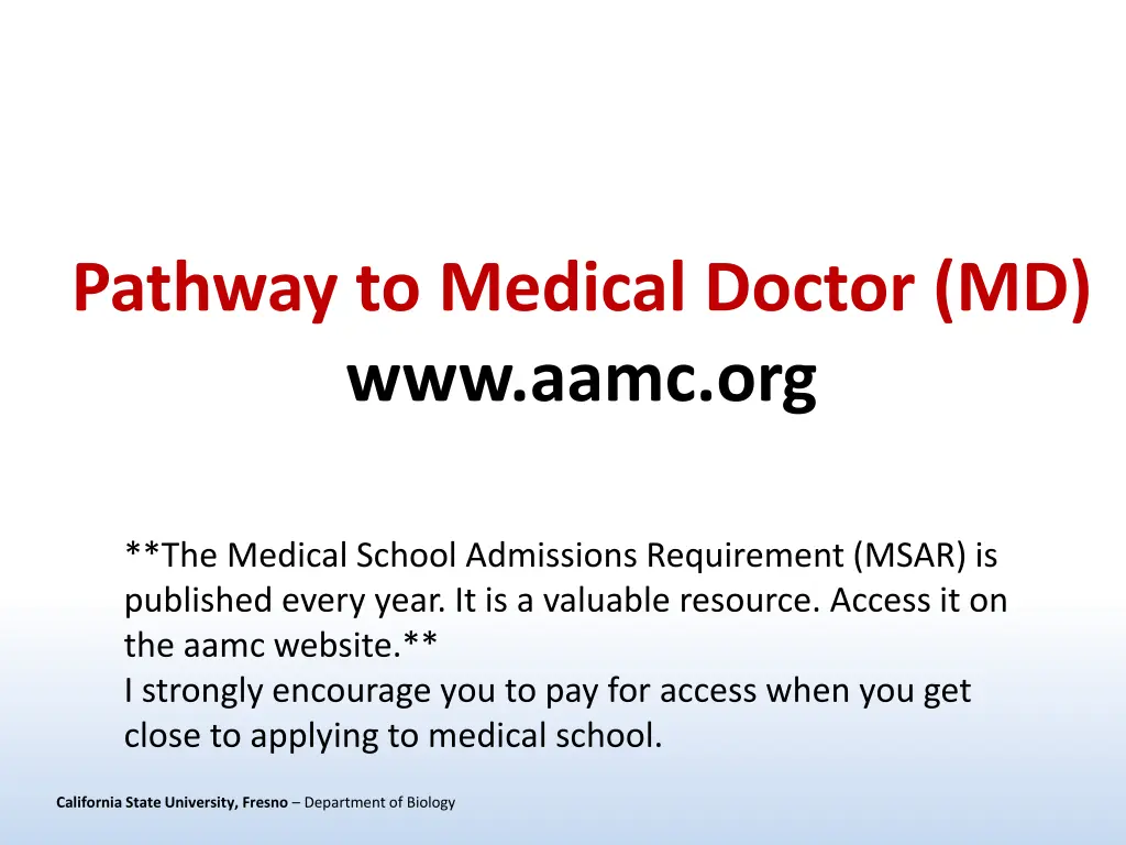 pathway to medical doctor md www aamc org
