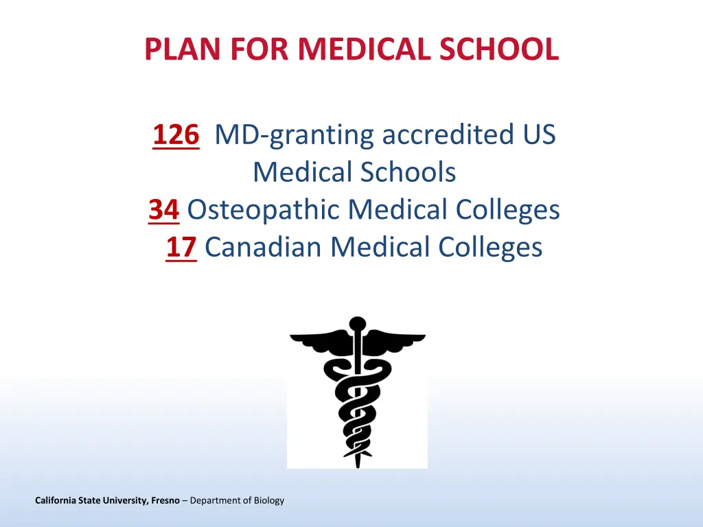 plan for medical school
