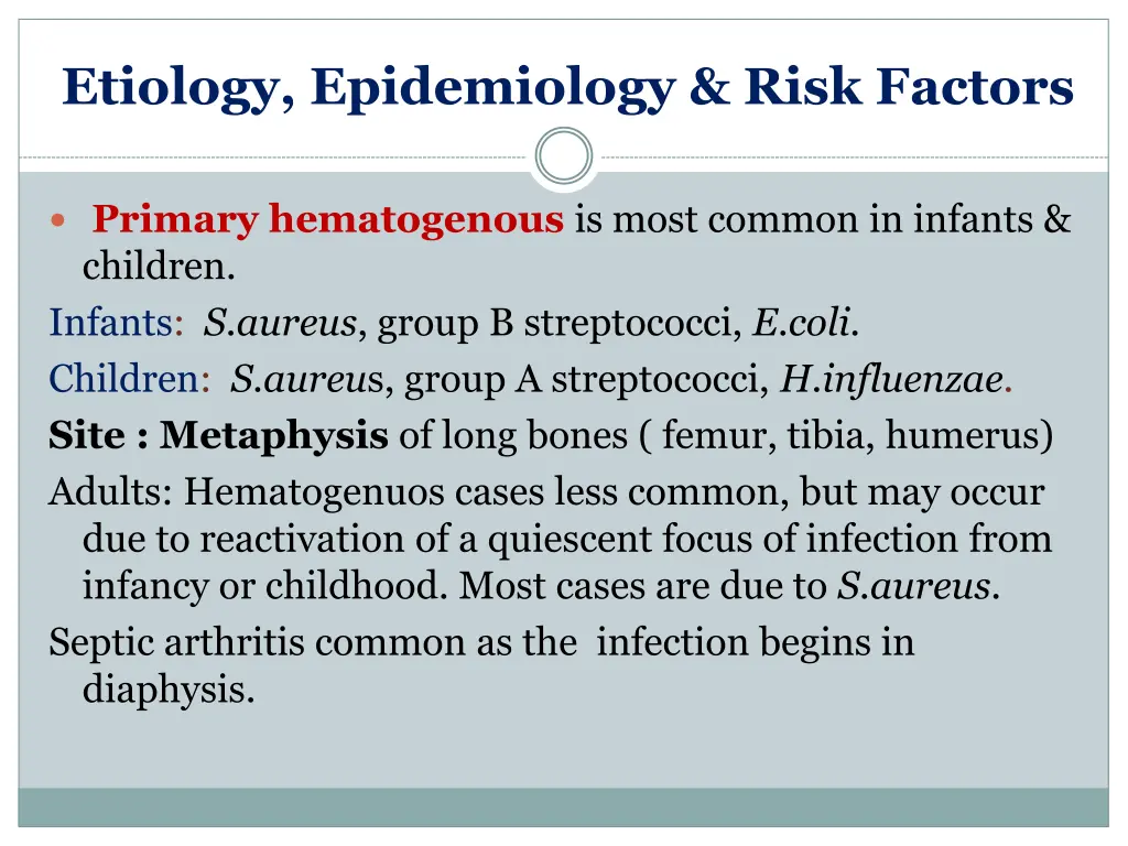 etiology epidemiology risk factors