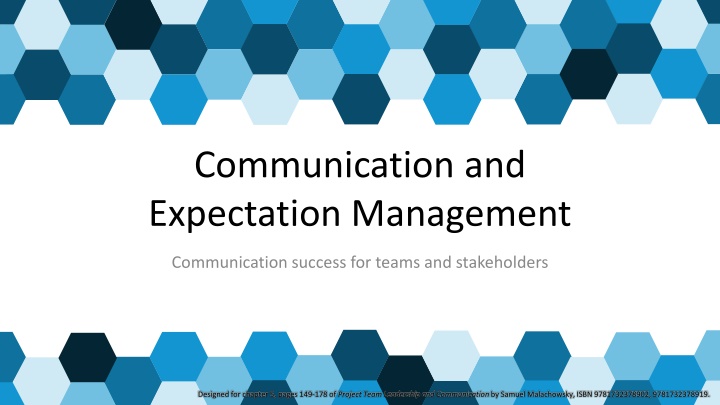 communication and expectation management